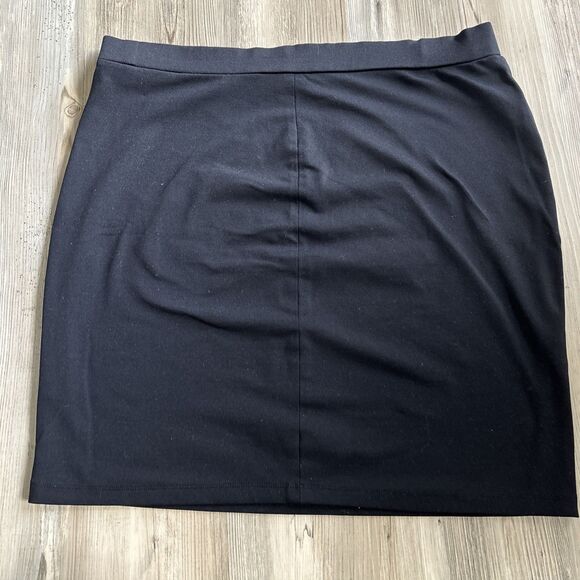 PHILOSOPHY REPUBLIC CLOTHING Women's Black Studded Trim Pull-On Mini Skirt SZ L - Picture 5 of 6